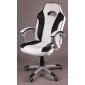 Scaun gaming Rekas Alb-Negru